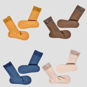 다양한 색상 발목레이스 기모중목양말0020ge WFFXA63