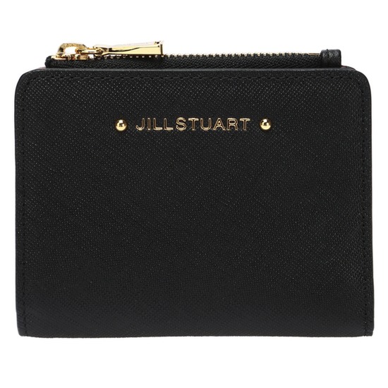 LF 질스튜어트뉴욕 골드 로고 레터링 내부 배색 반지갑 JA3P6F016BK