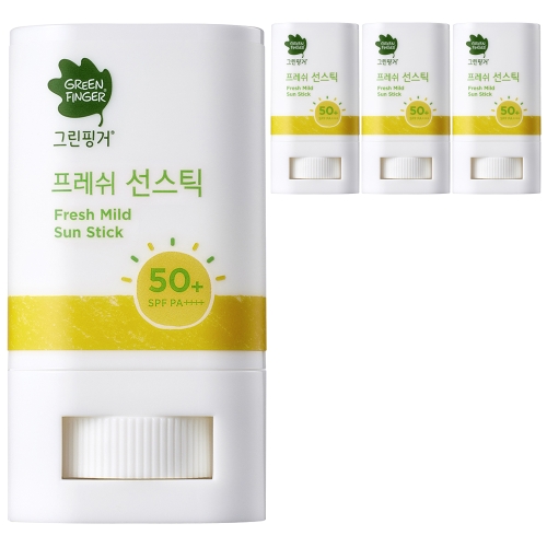 유한킴벌리 그린핑거 프레쉬 마일드 선스틱 (SPF50+) 15g (4개)