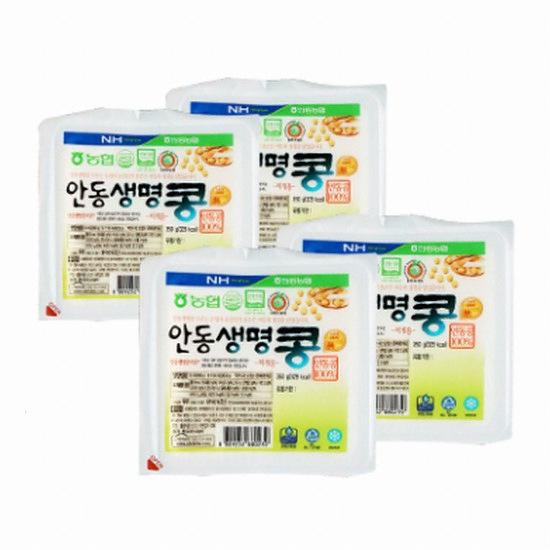 안동농협 안동생명콩 두부 찌개용 350g (4개)_이미지