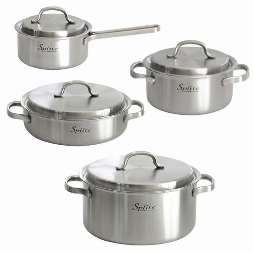 한일스텐레스 스플릿 통5중 스테인레스 냄비 4종A (편수16+양수18,24+전골24)_이미지