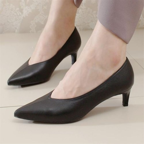 TOMS 호박슈즈 5cm 소가죽 국내생산 시크엣지 펌프스 111271_이미지