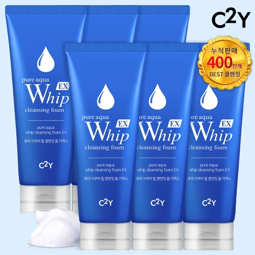 C2Y 퓨어 아쿠아 휩 클렌징폼 EX 225ml (6개)_이미지