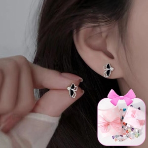 달콤달달사탕패키지/나비/입체/ 검은 나비의 키스 귀걸이+핑크+쇼핑백 HXTD-51919