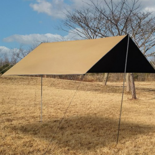 캠프빌리지 블랙코팅 렉타타프 베이지 T1 (450x450cm)