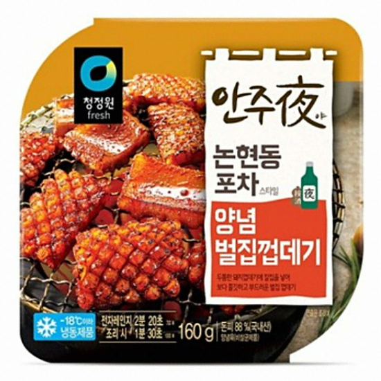 대상 청정원 안주야 논현동 포차스타일 양념벌집껍데기 160g (4개)_이미지