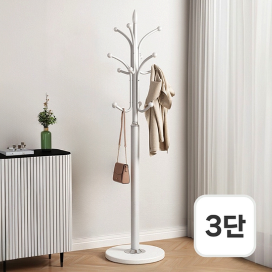 루만  공간활용 튼튼한 철제 스탠드 옷걸이 행거 1800