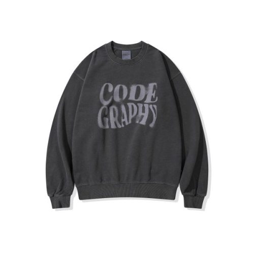 피그먼트 CGP CODEGRAPHY 코드그라피웨이브 맨투맨_차콜 622384_이미지