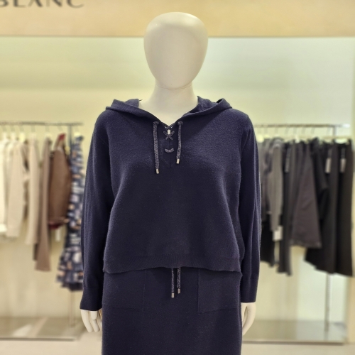 르샵 블랑 셋업 아트웍 후드 니트 L1G32KPO910