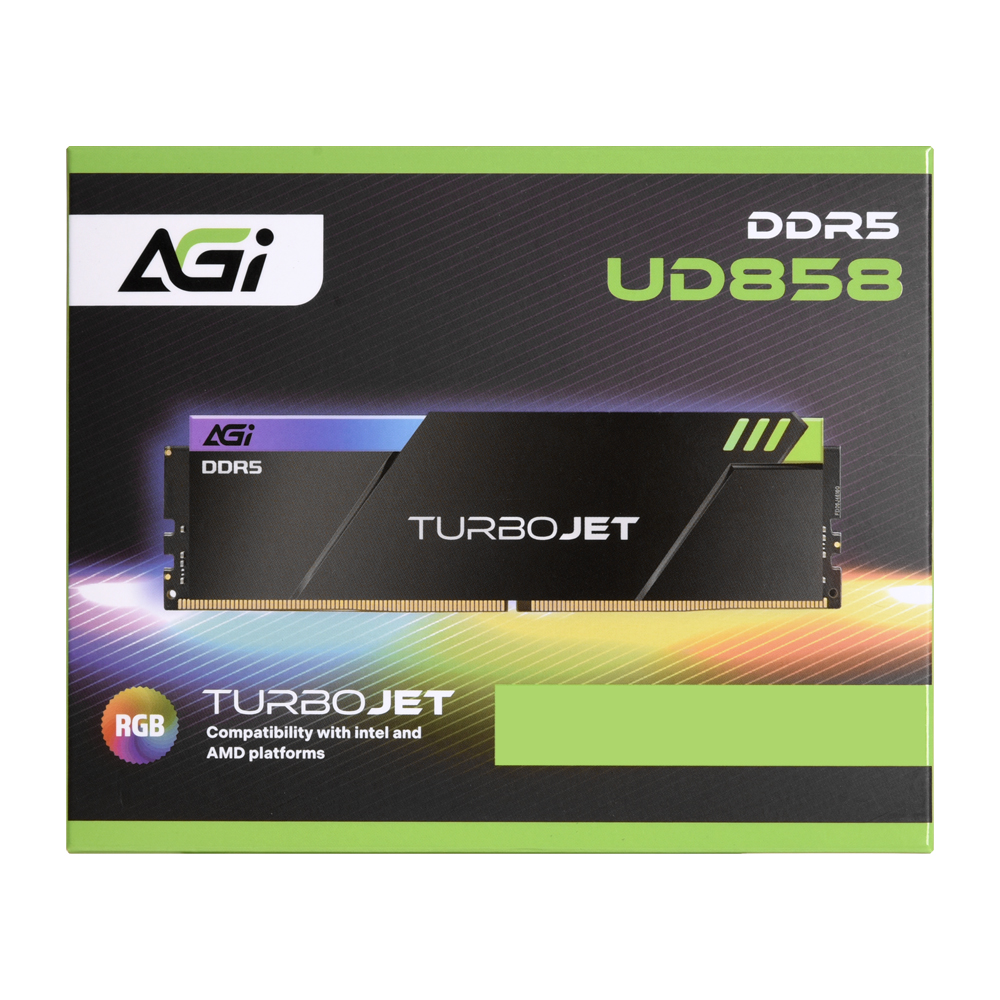 AGI DDR5-6000 CL36 TURBOJET UD858 RGB 블랙 패키지 서린 (32GB(16Gx2))_이미지