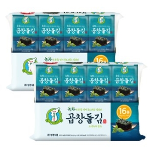 성경김본사 녹차곱창돌김 4g 16봉 2개 총32봉