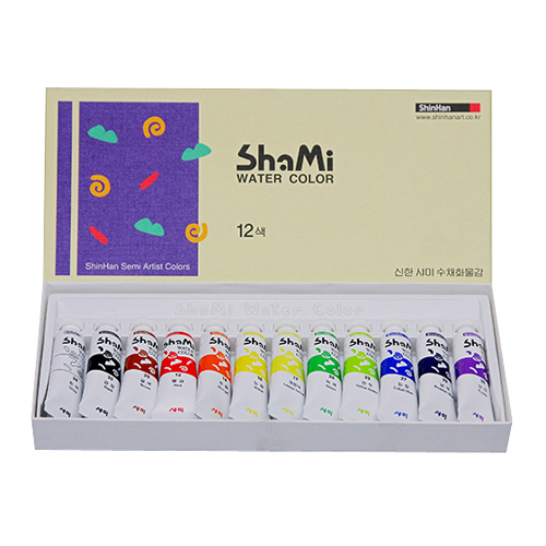 신한화구 샤미 수채화물감 10ml (12색)_이미지