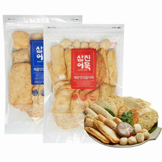 삼진어묵 해물모듬어묵 900g+매운모듬어묵 900g
