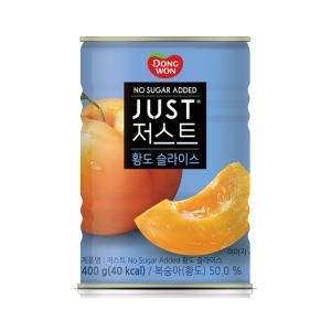 동원F&B 저스트 노슈가 황도 슬라이스 400g (10개)_이미지