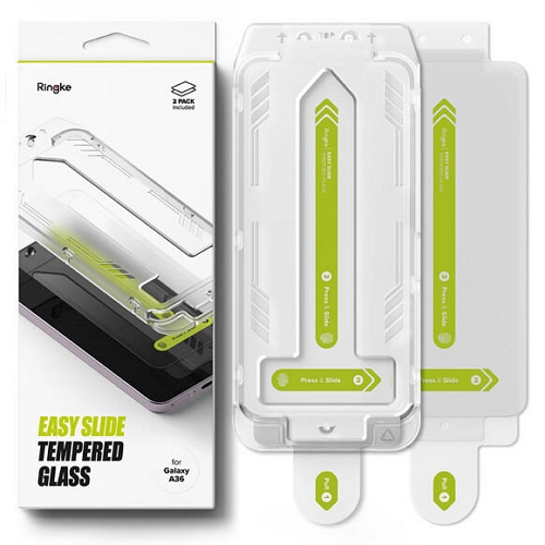 리어스 링케 갤럭시A36 이지 슬라이드 강화유리 보호필름 (액정 2매)_이미지