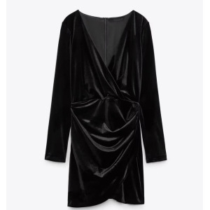 21Y10284 여자신상 복고풍 긴팔원피스 슬림핏 고르덴 원피스 2126510