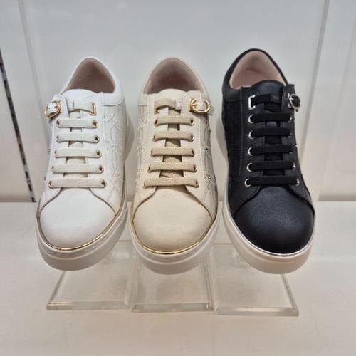 엘칸토 HC11 소가죽 여성 스니커즈 초경량 6cm 키높이 스니커즈 T7K9U6Y13