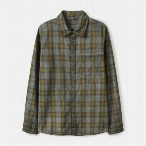 시리즈 브랜드관 루나다잉 옐로우 체크셔츠 SASFW25641GYL