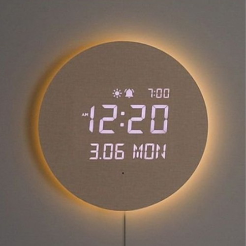 무아스 풀문 백라이트 무드등 LED <b>벽시계</b>