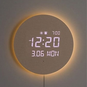 무아스 풀문 백라이트 무드등 LED <b>벽시계</b>