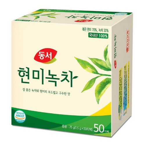 동서식품 현미녹차 티백 1.5g 50티백 (30개)_이미지