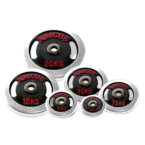 아미쿠스 경량도금 바벨원판 (20kg, 1개)
