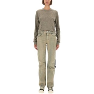 진도 우바(UVA) 다크쉐도 이릭오웬스 크롭 크루넥라인 심 디테일 티셔츠 DS02E7200 JGM178