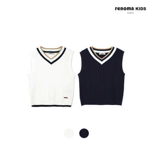 레노마키즈 주니어 남아 자가드니트조끼 아동 스쿨룩니트조끼 R2611K402_1_CJ