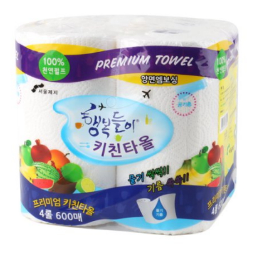 서울제지 행복들이 키친타월 150매 (4입) (1팩(4입))_이미지