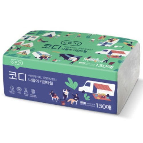 코디 나들이 키친타월 130매 (12팩)_이미지