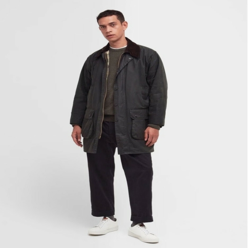 바버 현대목동 남성 카키 Border 보더왁스 자켓URJA4F016E3