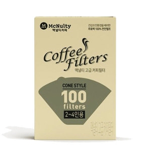 맥널티 여과지/종이필터/커피여과지/2-4인용/100매