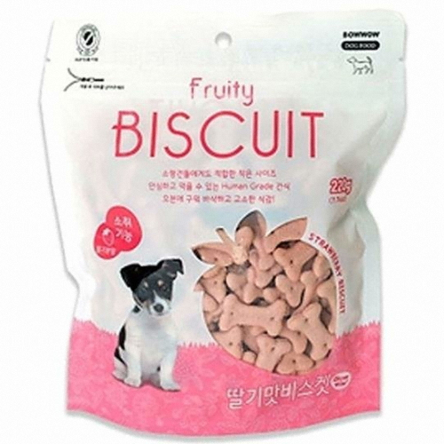 바우와우 딸기맛 비스켓 220g (5개)_이미지