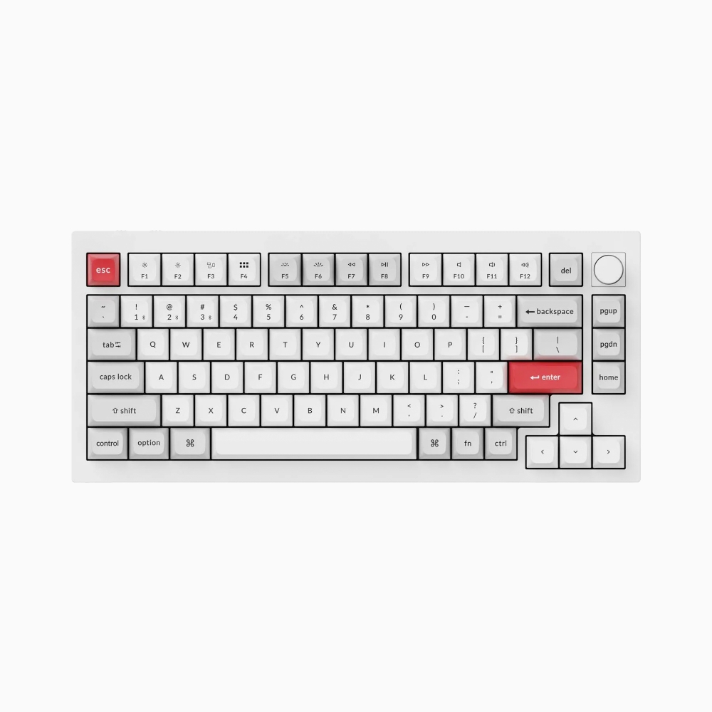 Keychron Q1 PRO 노브 화이트 유무선 커스텀 기계식 (적축)