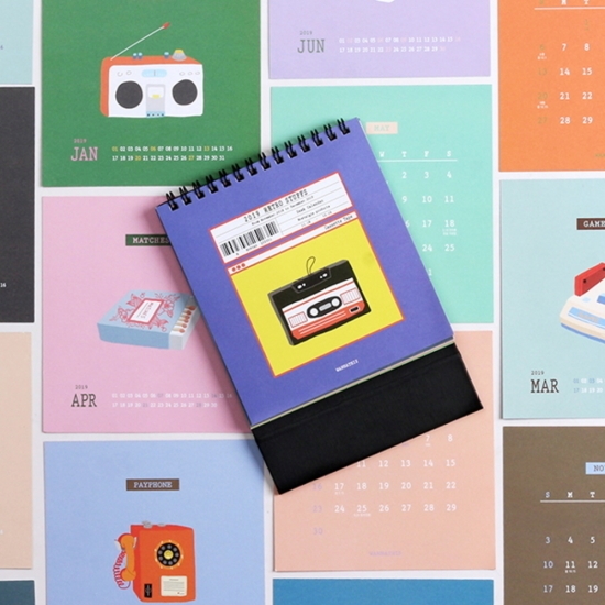 워너디스 2019 레트로 데스크 캘린더