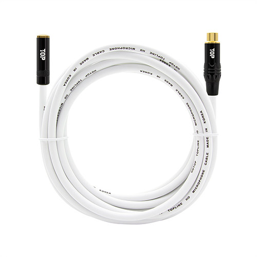 탑라인에이치디 HDTOP 3.5mm 스테레오 to RCA FF 화이트 케이블 (30m, HT-TP1005)