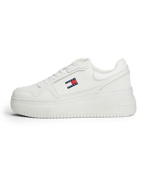 타미진스 TOMMY JEANS 메그 플랫폼 레더 스니커즈-화이트 T52G0ARSC55JT1YBL T52G0ARSC55JT1YBL 1..