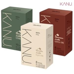 동서식품 <b>맥심</b> 카누 티라미수 라떼 8개입 + 바닐라 라떼 8개입 + <b>디카페인</b> 10개입