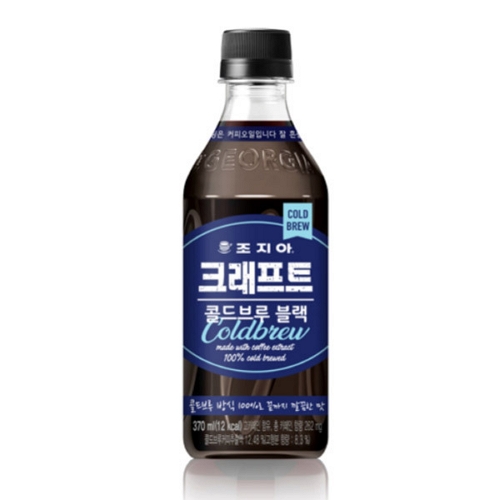 코카콜라음료 조지아 크래프트 콜드브루 블랙 370ml (24개)_이미지