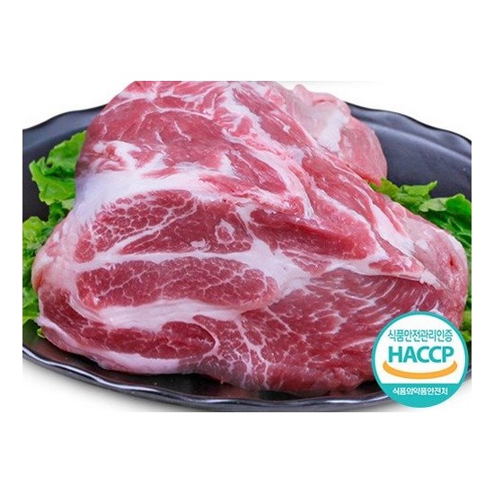 해밀농장 함초를 먹여 키운 한돈 생목살 구이용 1kg (1개)