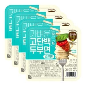 CJ제일제당 가벼운 고단백 두부면 넓은면 100g (4개)