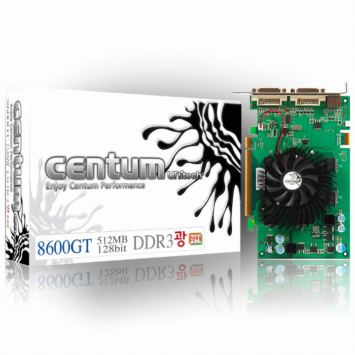 유니텍전자 지포스 8600GT CENTUM 광 DDR3 512MB_이미지
