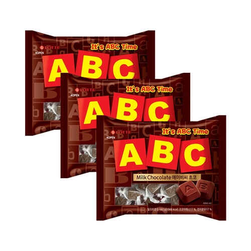 롯데제과 ABC 초콜릿 187g이미지입니다. 누르면 해당 게시물로 새창이동합니다.
