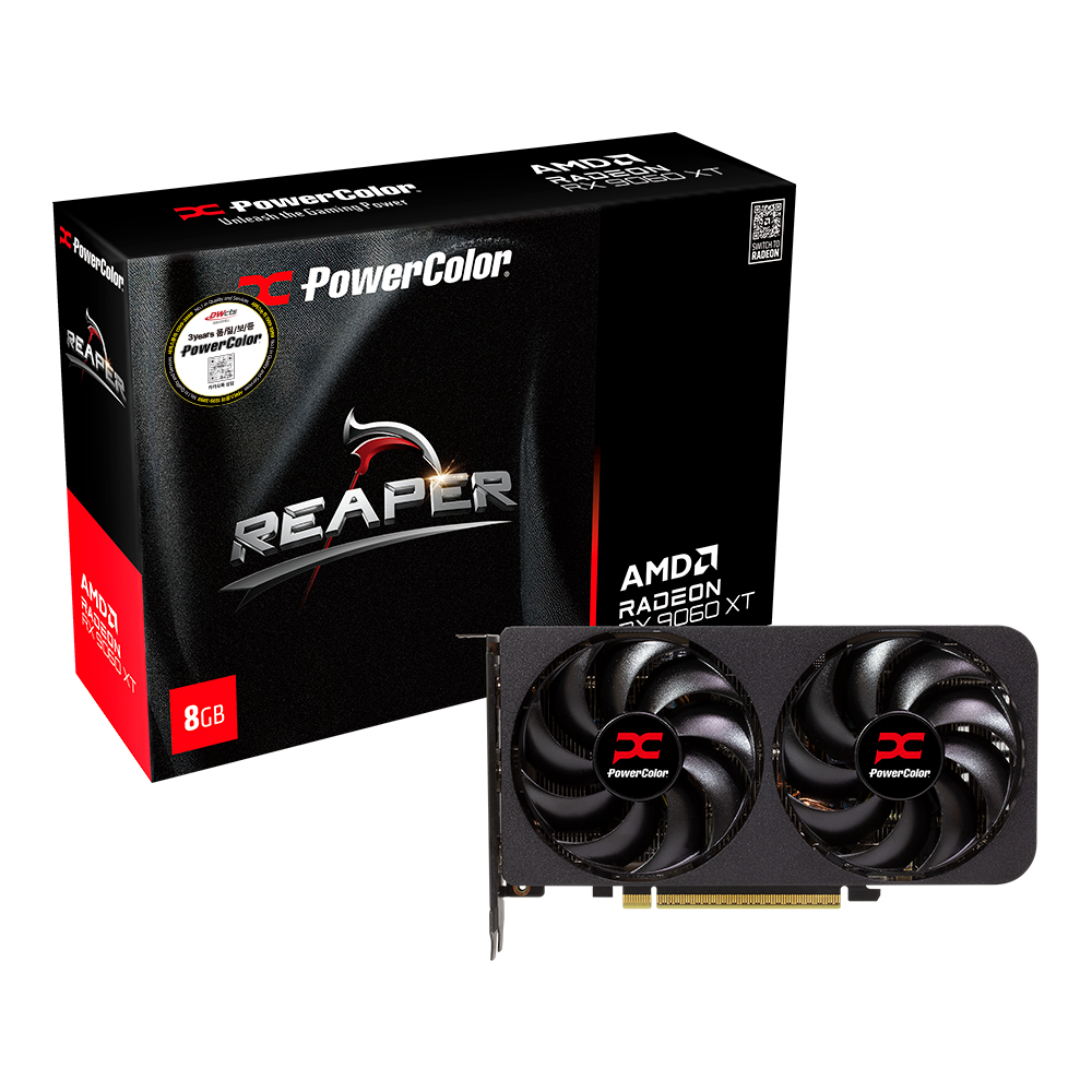 PowerColor 라데온 RX 9060 XT Reaper D6 8GB 대원씨티에스
