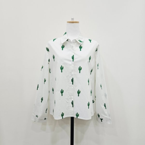 포커스 선인장셔츠 FS6A3BL3090IV_SH_이미지