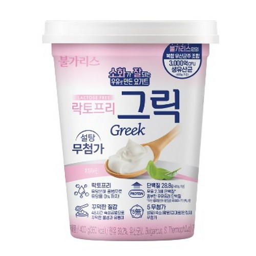 남양유업 불가리스 소화가 잘 되는 우유로 만든 요거트 락토프릭 그릭 400g (4개)_이미지