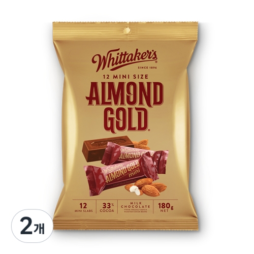 휘태커스 미니 슬랩 아몬드 밀크초콜릿 180g 2개