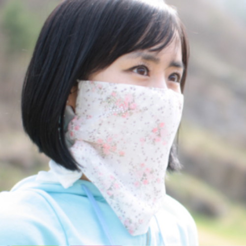 분홍노랑 장미꽃 K 마스크