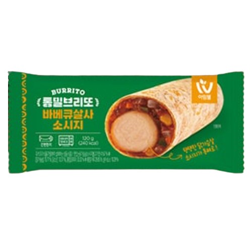 와이즈유엑스글로벌 아임웰 바베큐 살사 소시지 통밀 브리또 120g (4개)_이미지