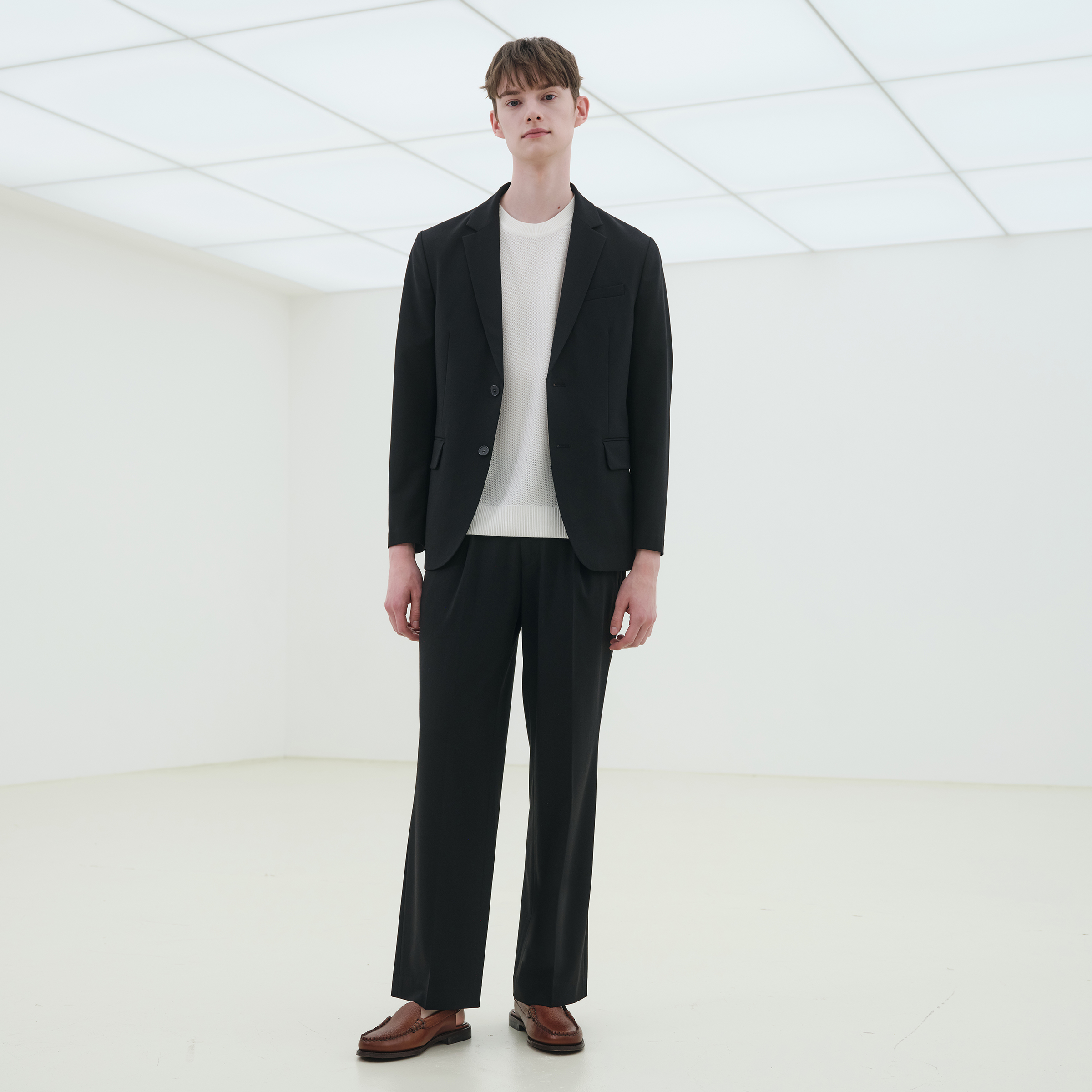 마인드브릿지 와이드 원턱 밴딩 슬랙스 MXPT3106